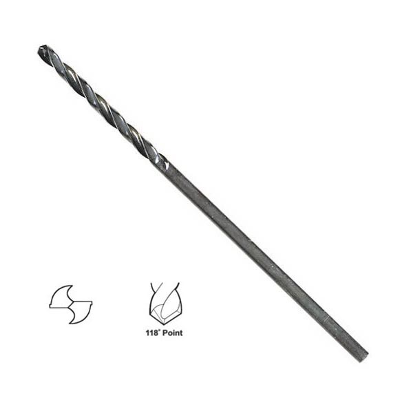 Baoblaze 130mm Long Straight Shank HSS Twist Drill Bits 10mm for Hard Stainless Steel 